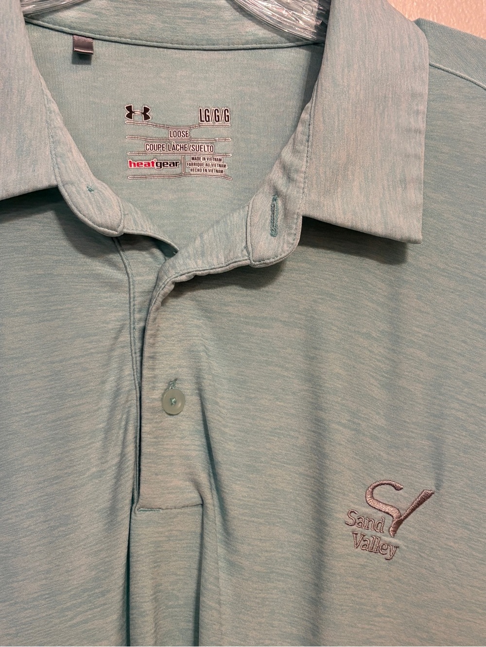 Under Armour Light Aqua Performance Polo with Sand Valley Logo